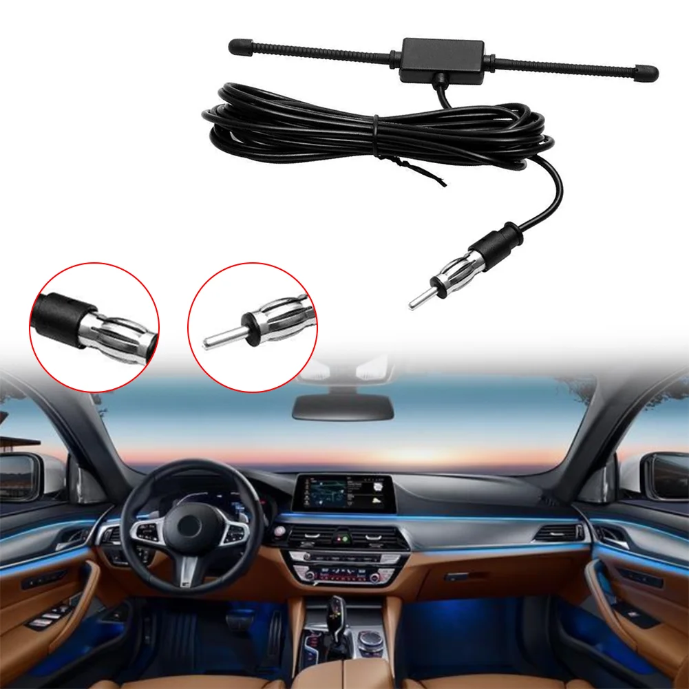 

1X Car Dipole Antenna Boat Stereo AM FM Glass Antenna Radio Antenna Universal Radio Horn Antenna T-shaped Small Hidden Glass