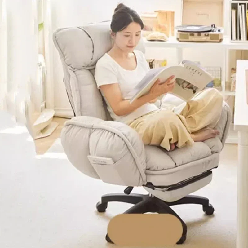 Footrest Wheels Office Chair Kids Velvet Reading Cheap Backrest Student Relaxing Office Chair Throne Muebles Home Furniture 6