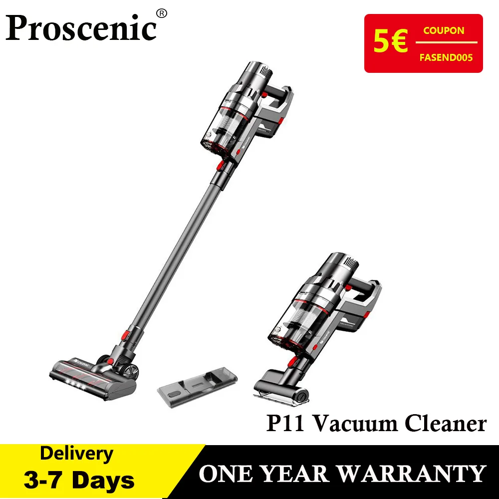 ProscenicP11CordlessBaglessStickVacuumCleaner25KPaSuctionwith
