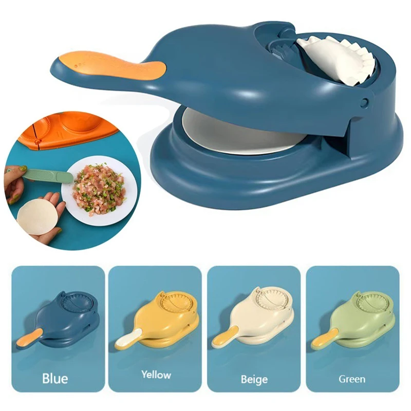 2 In 1 Dough Pressing Tool Set With Rolling Pink Dumpling Maker Manual Press Dumpling Skin Mold dumpling Maker Mold