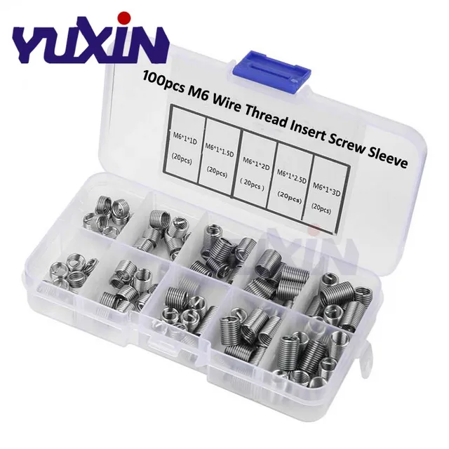 100 Inserti Filettati Elicoidali M4 Acciaio Inox SS304 - Riparazione Filettature Danneggiate - Foto 8