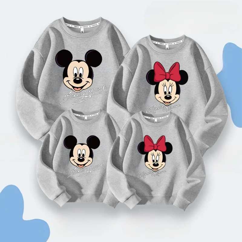 Parent Child Outfit Family of Three Spring and Autumn Hoodie With Cartoon Print  New High-end Mother and Child Outfit Autumn 5