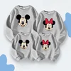Parent Child Outfit Family of Three Spring and Autumn Hoodie With Cartoon Print  New High-end Mother and Child Outfit Autumn 5