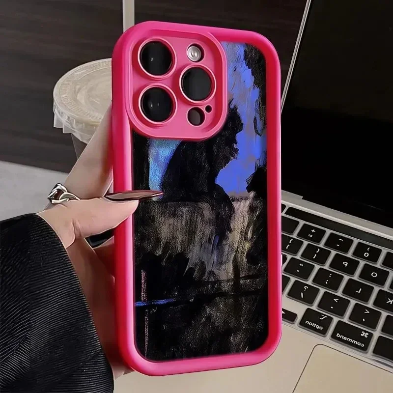 Dark Funny Monster Cat Fox funda de teléfono creativa para iPhone 15 14 13 11 12 Pro Max 7 8 Plus X XS Max XR SE2, cubierta trasera a prueba de golpes