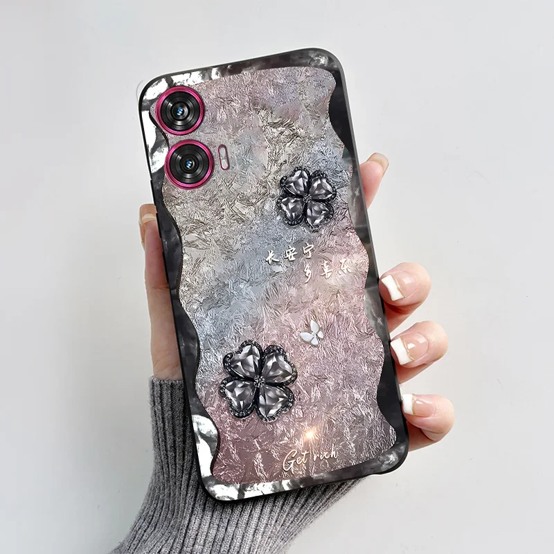 Silicone TPU Fashion Love Heart Cartoon Shockproof Phone Case for Motorola Edge 50 Fusion
