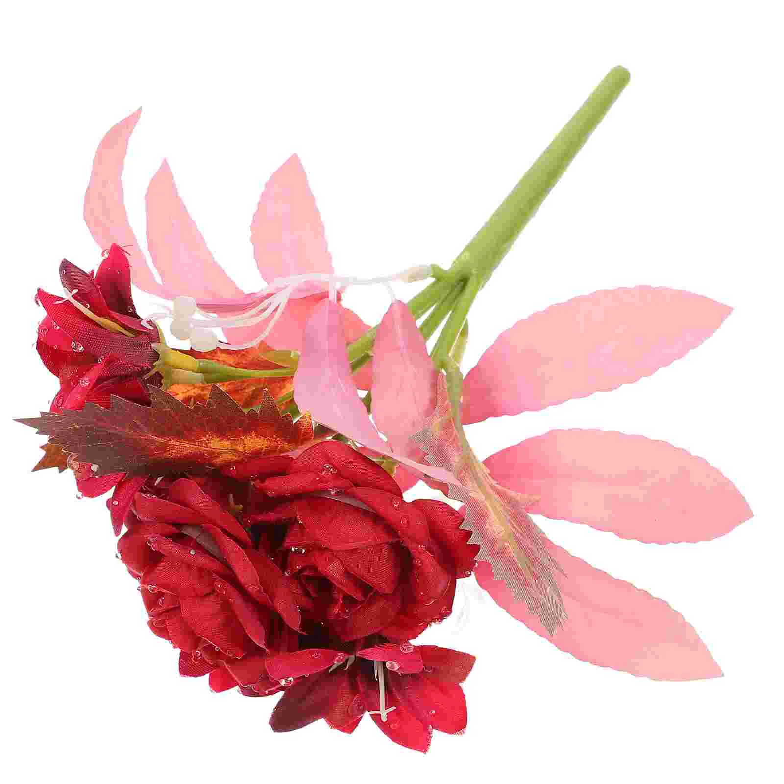 

Fake Flower Bouquet Desktop Vase Faux Flower Bouquet Table Centerpiece Bouquet