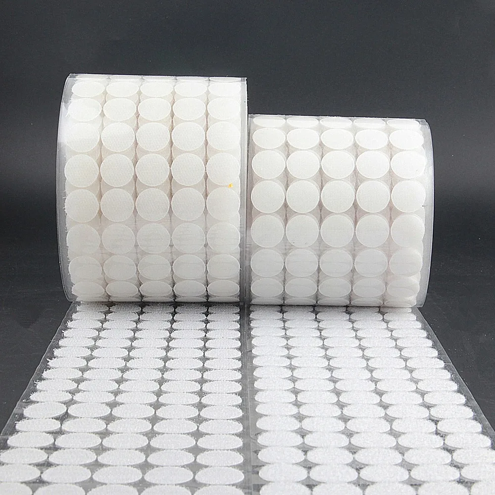 Transparent Dot Sticker Self Adhesive Hook and Loop Fastener Tape Baby Glue Tape Round Coins 10/15/20mm hook and loop fastener tape