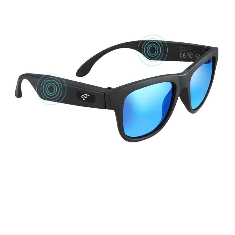 

Bone Conduction Eyewear Fashion Blue tooth Sunglasses Newest 2022 Custom Smart BT Shades Sunglasses