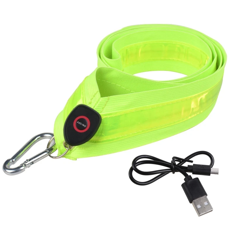 

LED Night Running Gear High Visibility Reflective Sash for Walking Reflective Bands for Wrist Arm Ankle Leg Rechargeable