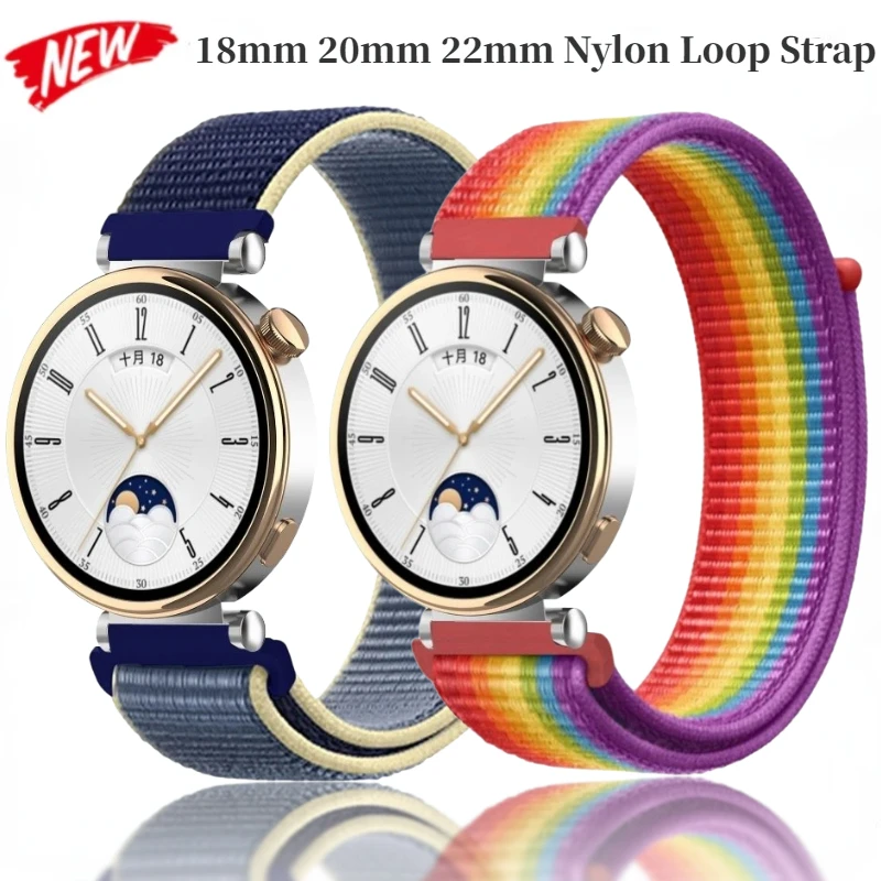 Nylon Loop Strap - Comfortable Bracelet Wristband (18mm, 20mm, 22mm)