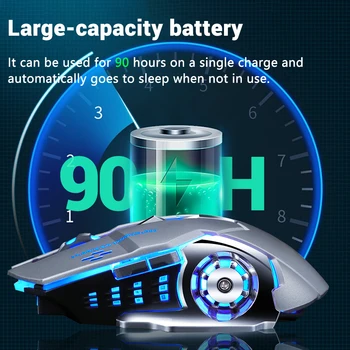 Rechargeable Wireless Mouse Gaming Computer Silent Bluetooth Mouse USB Mechanical E-Sports Backlight PC Gamer Mouse For Computer 3
