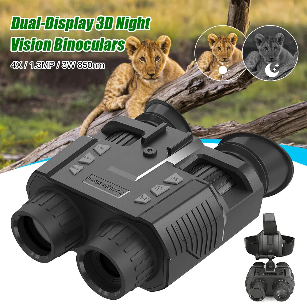 NV8000 Helmet HD Infrared Night Vision Device, 3D Hunting Video Camera, Outdoor Camping Tent, Travel Binoculars