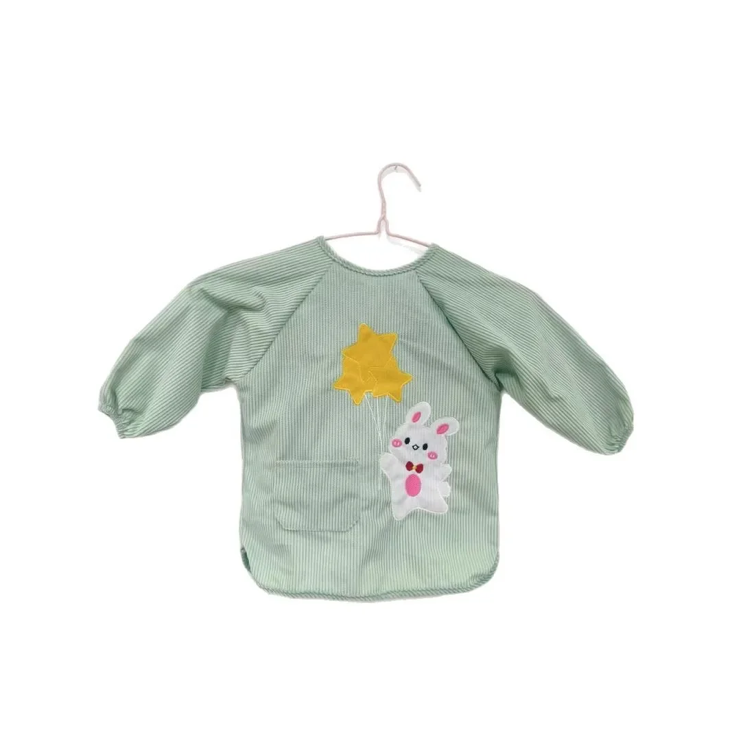 Children's Waterproof Dirty Proof Cover up Long Sleeve Baby Clothes Unisex Kids Protection Coat Fall Winter Season AE Stock