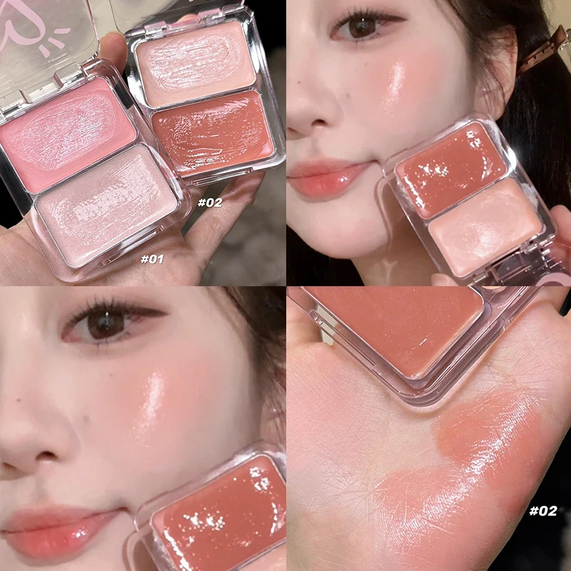 Water Light Peach Cream Blush Milk Pink Cream Natural Cheek Tint Brighten Waterproof Face Contouring Orange Blush Palette Makeup facial blusher blush cream cream blusher