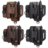 Multitool Sheath Pocket Organizers With Key Holder Tactically Tool Holsters Leather Belt Sheath Hanging Waist Belt 69HD 2