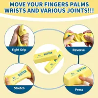 1/3/6PCS Butter Squishy Squeeze Toys Slow Rising Stress Relief Dumpling Squishy Butter Stretchy Sensory Toys Stress Ball 5