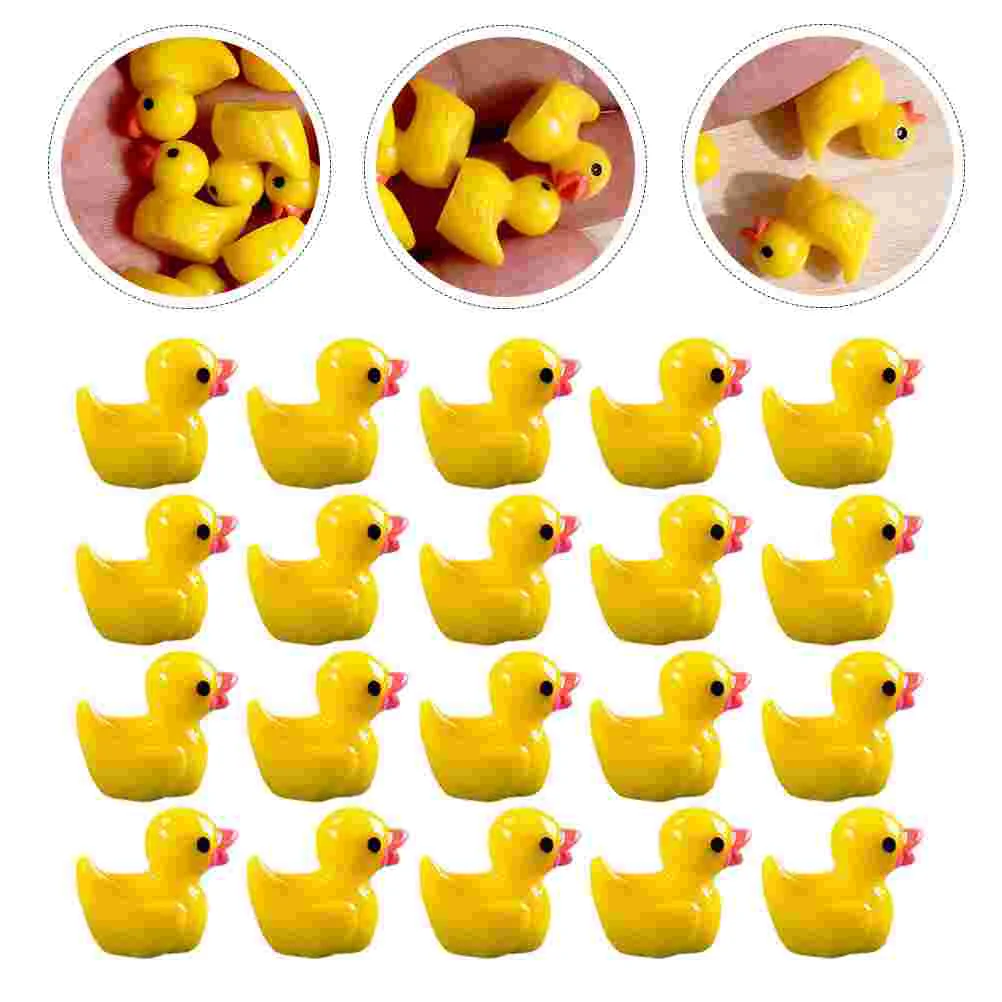 

100Pcs Multi-function Figures Landscaping Miniature Ducks Desktop Mini Figures