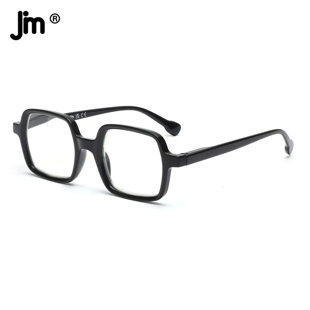 

JM Spring Hinge Square Anti Blue Light Reading Glasses Men Women Diopter Magnifier Presbyopic Glasses +1 to +4