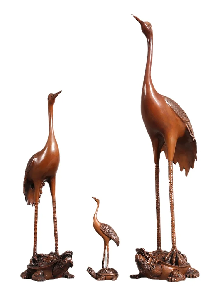 

YY Red Copper Crane Decoration Crane Turtle Crane Sickness Home Decoration Longevity Turtle