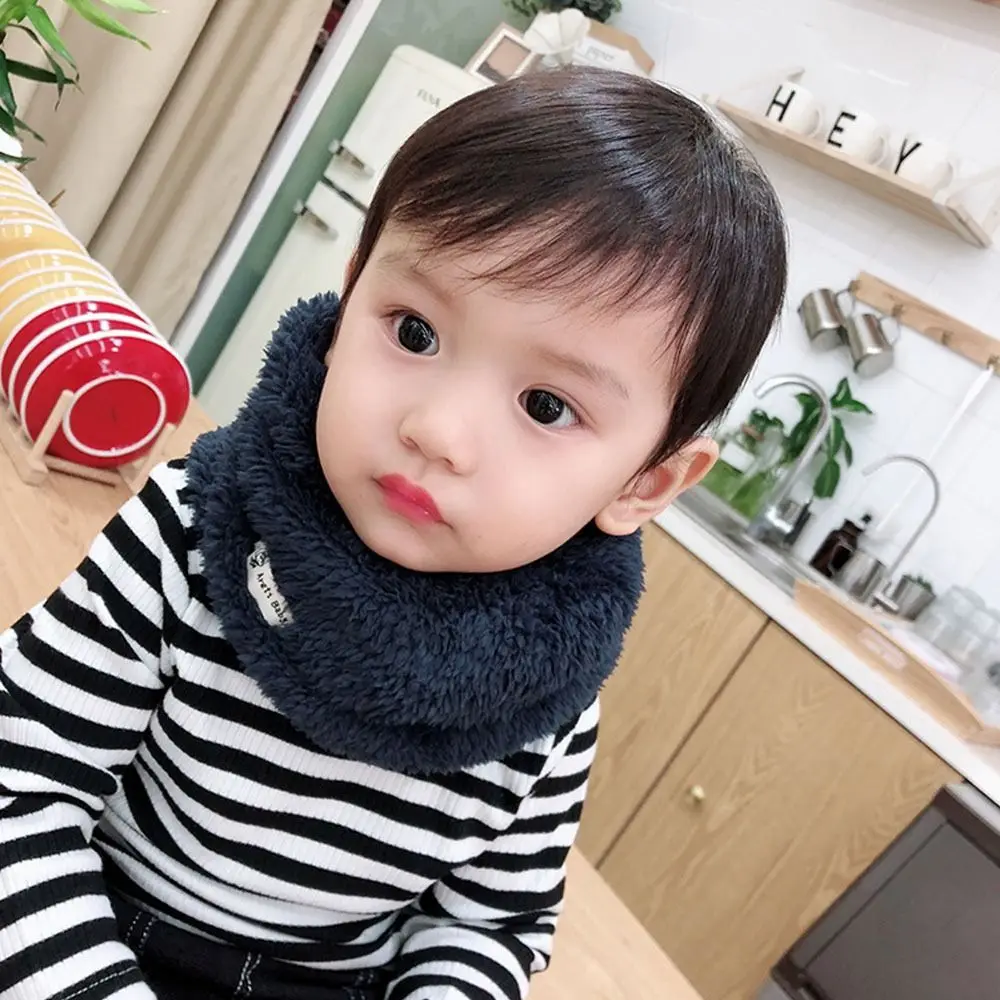 2-16세 겨울용 플리스 안감 스카프 따뜻하고 두꺼운 어린이 목도리 부드러운 방풍 스카프 소년 소녀용