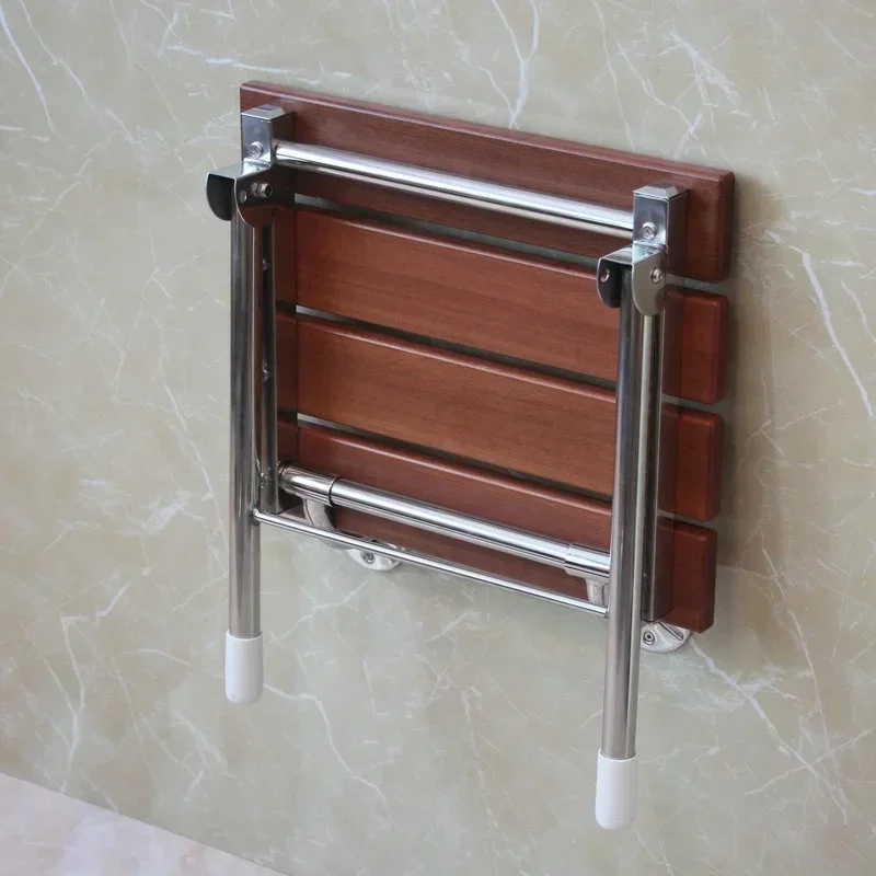 YUSUN Bathroom Modern Foldable Wood Shower Seat For Elderly 3