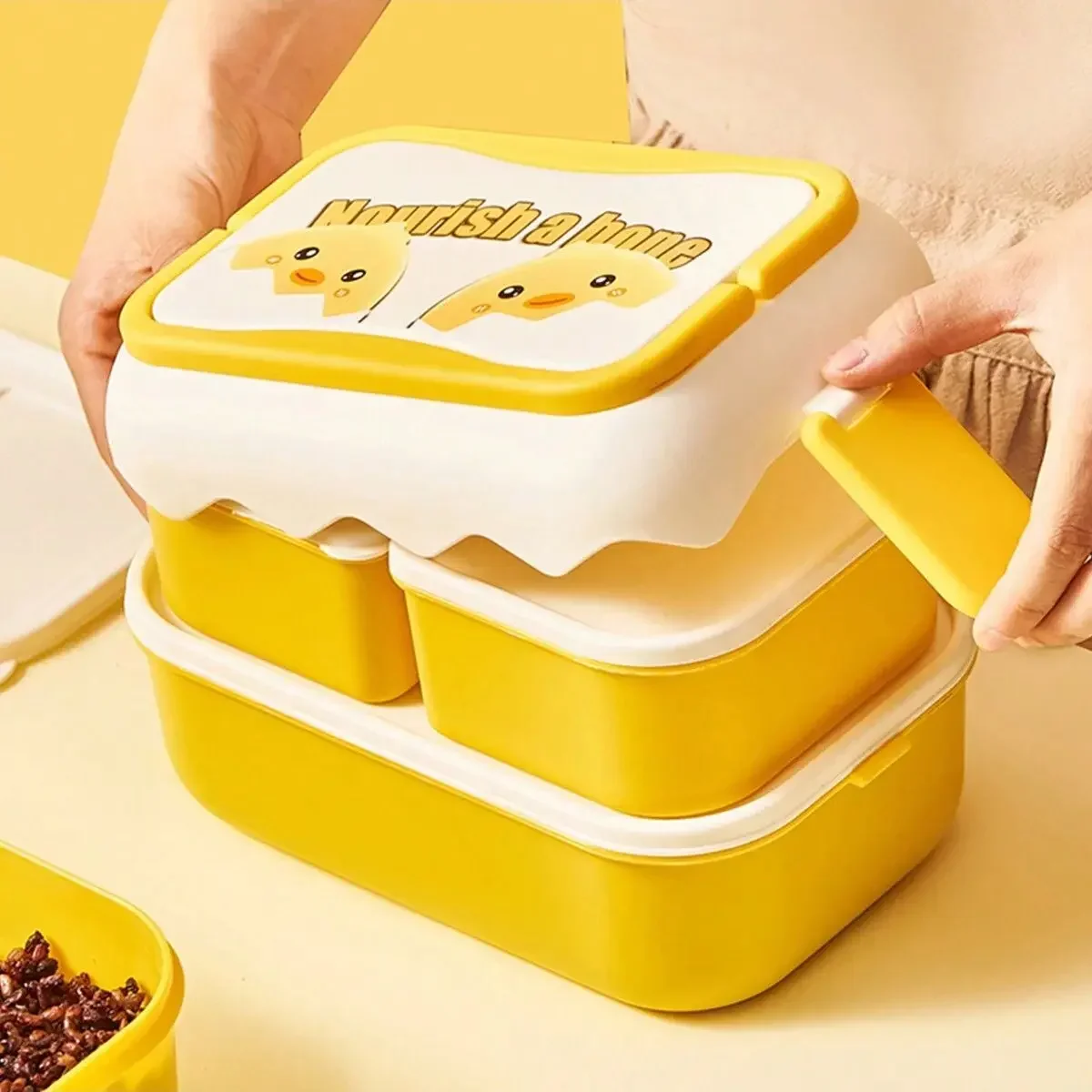 Double Layered Sealed Plastic Lunch Box