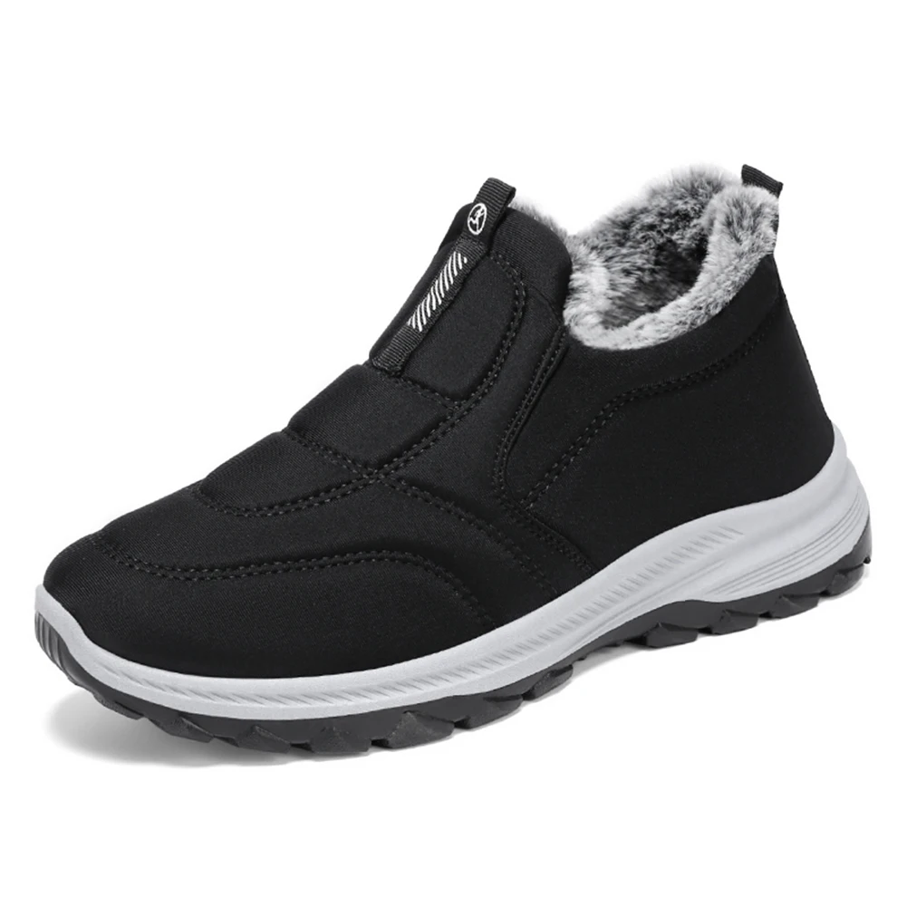 Warm Walking Shoes Lightweight Thermal Ankle Boots Non-slip Slip On Sneakers Winter Thick Fur Shoes for Travel Hiking 3