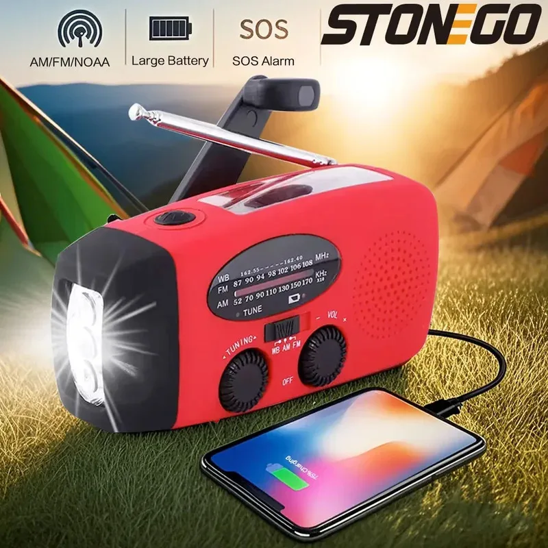 LuzdeCampingalimentadapormanivelaSolarconRadioAM/FMparaexteriores,linternaLEDcondinamodemanomultifuncionalconcargaUSBde2000mAh-AliExpress39