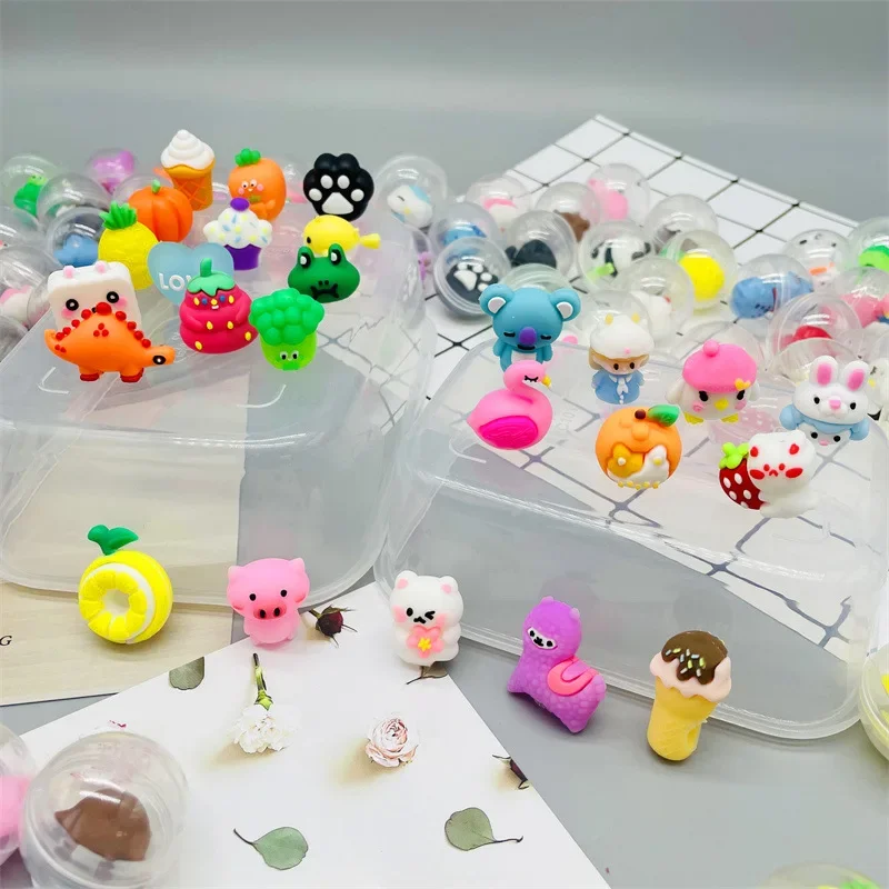 20/60 Pcs 32mm Transparent Eggshell Mixed Toy Kids Birthday Party Favor Pinata Gift Bag Filler Carnival Christmas Gifts Reward children toys,surprise capsule egg toy