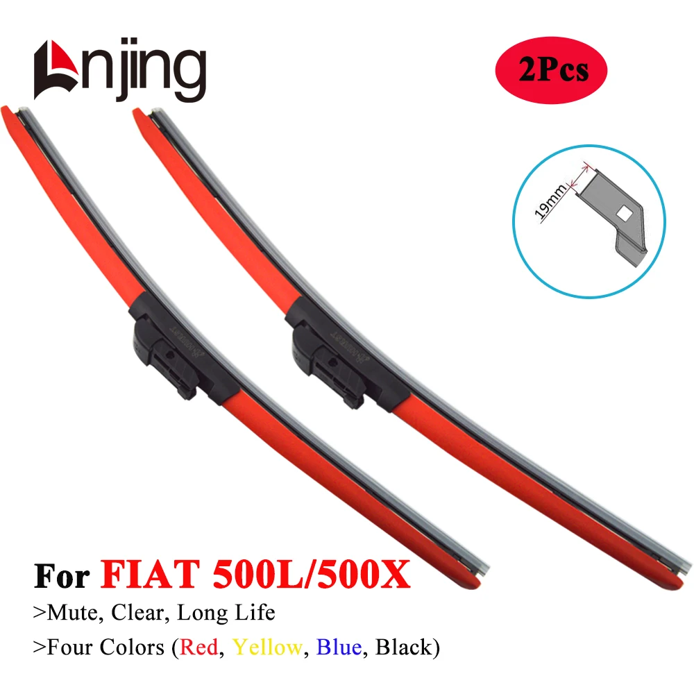 

LNJING Colorful Car Windshield Wiper Blade For FIAT 500L 500X 351 352 334 2012 2013 2014 2015 2016 2018 2019 2020 2022 2023 2024