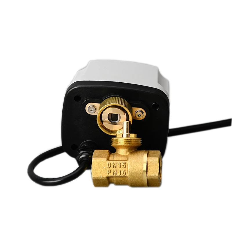 รูปสินค้า 1/2 "3/4" 1 "2" IP65 กันน้ําบอลวาล์วมอเตอร์ 3 สาย 2 ควบคุมทองเหลืองบอลวาล์วไฟฟ้าแรงบิดขนาดใหญ่มอเตอร์โลหะ