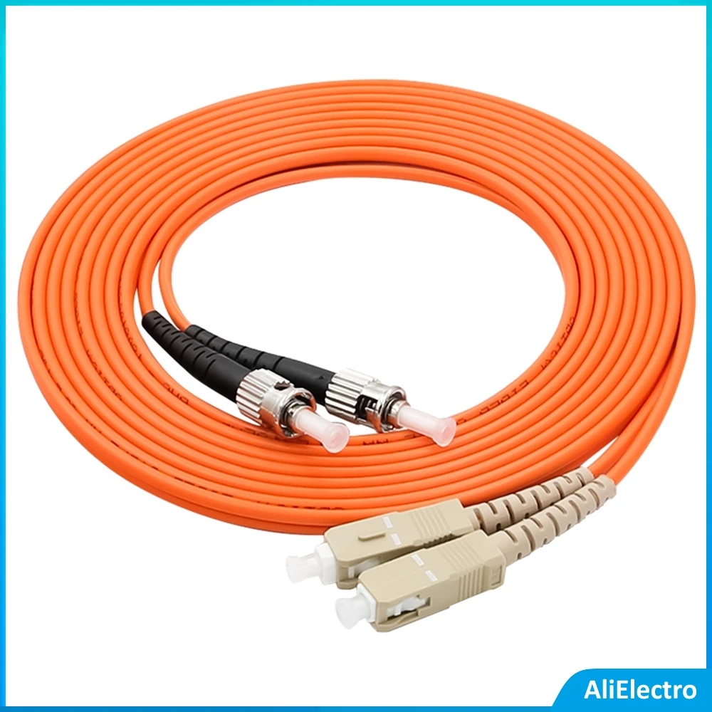 

SC/UPC-ST/UPC Duplex,Diameter3.0mm 62.5/125 OM1 Multimode Fiber Optic Patch Cord,Length 1M 2M 3M 5M 10M