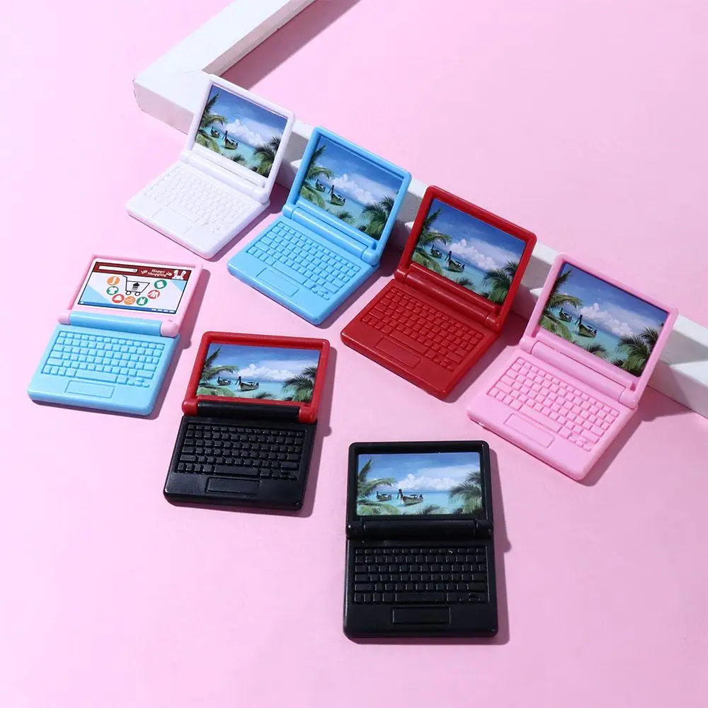 Dollhouse Decor Computer Miniature DIY Accessories Dollhouse Furniture Dollhouse Computer Dollhouse Miniature Simulation Laptop