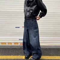 American Goth lettre imprimé Baggy Denim pantalons Hombre automne Y2K Streetwear Jean droit Hip Hop mode Jean pantalon 2