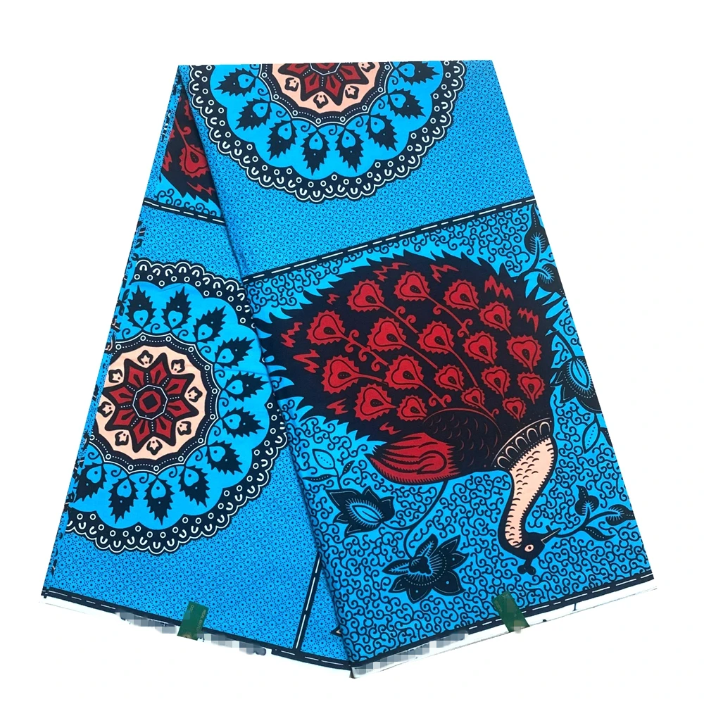 2024 Tessuto Ankara Di Alta Qualità Pagne African Real Wax Print Cotton 100% Tissus Wax Africain Per Materiale Da Cucito Ghana 6Yard