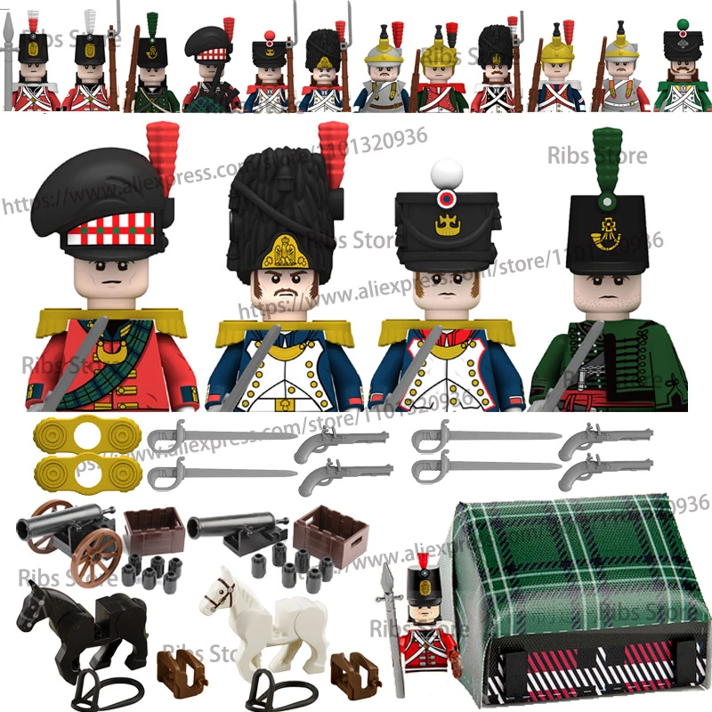 Napoleonic Wars Medieval Figures Building Blocks French Fusilier ...