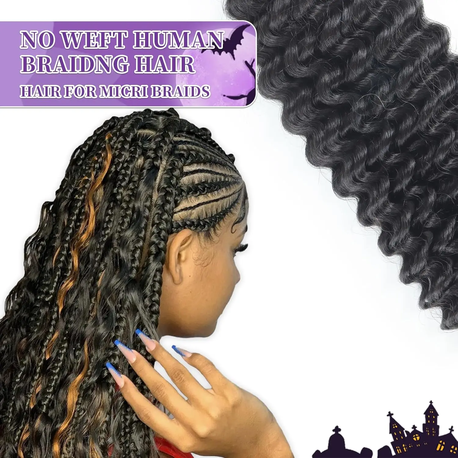 Body Wave No Weft Braids Human Hair Extensions Bulk Human Hair Bundles 16''-28'' Natural Black Virgin Hair Bulk For Braiding
