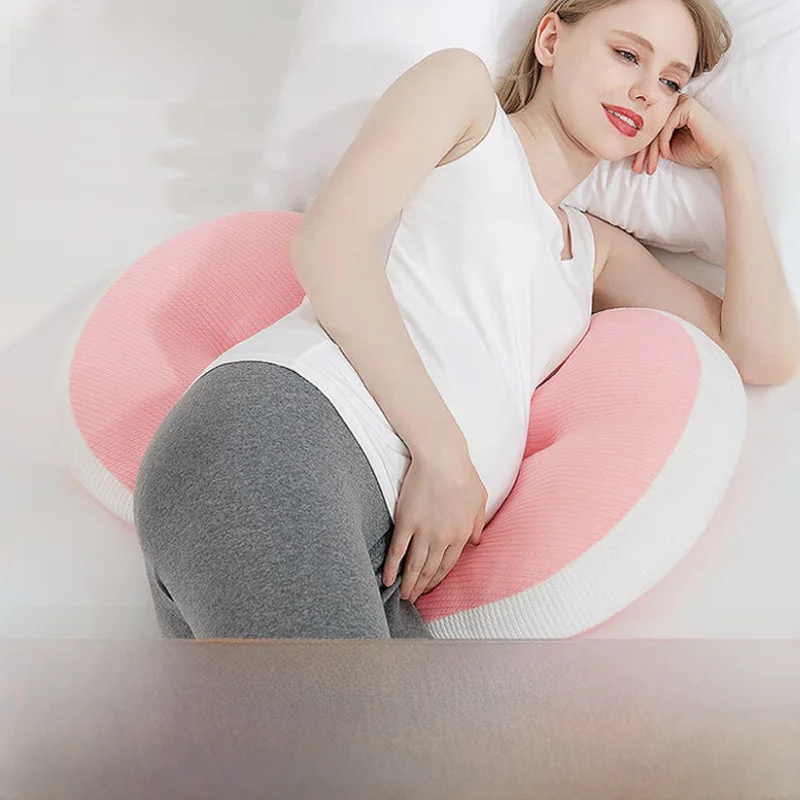 Mombie 허리 베개 U 자형 전체 임신 기간 수면 베개 측면 수면 지원 배꼽 ..