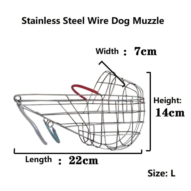Metal Wire Basket Dog Muzzle Anti Bark Bite Chew Safety for Small/Large Anti-Bite Greyhound Dog Muzzles dog muzzle