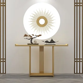 Tavolo Consolle per Camera da Letto e Soggiorno in Legno, Stile Cinese Classico, Unico, Lussuoso e Vintage, Tavolo Stretto per Ingresso, Arredamento