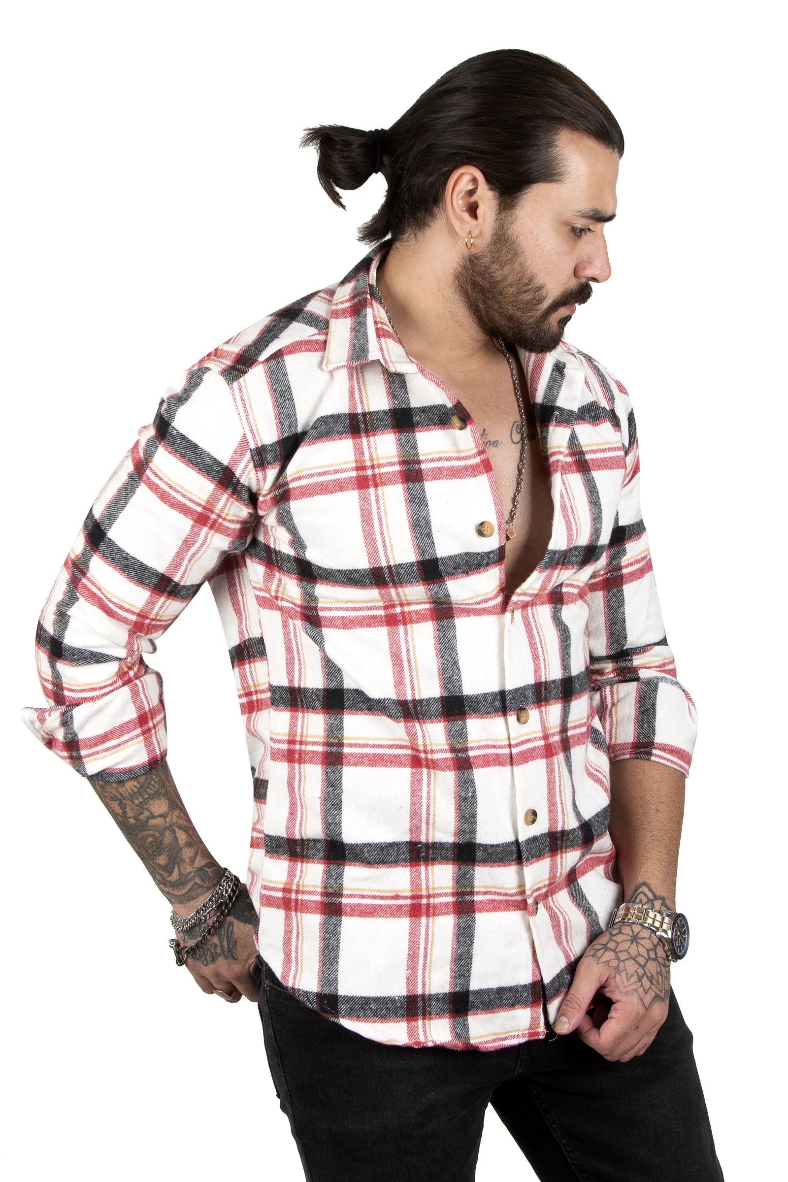 

DeepSEA Striped Plaid Pattern Male Lumberjack Shirt 2301934