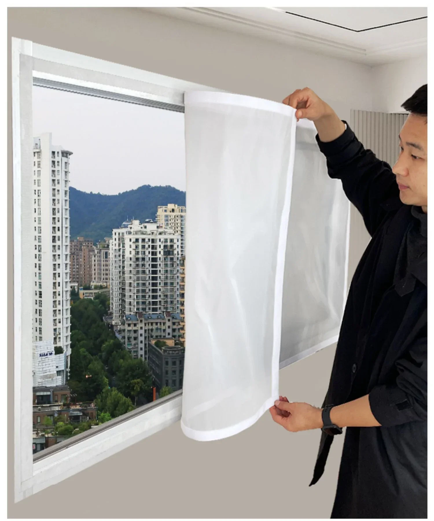 Anti-mosquito Window Screen Self adhesive Window Mosquito Net Summer Insect proof Door Customizable size mosquito net