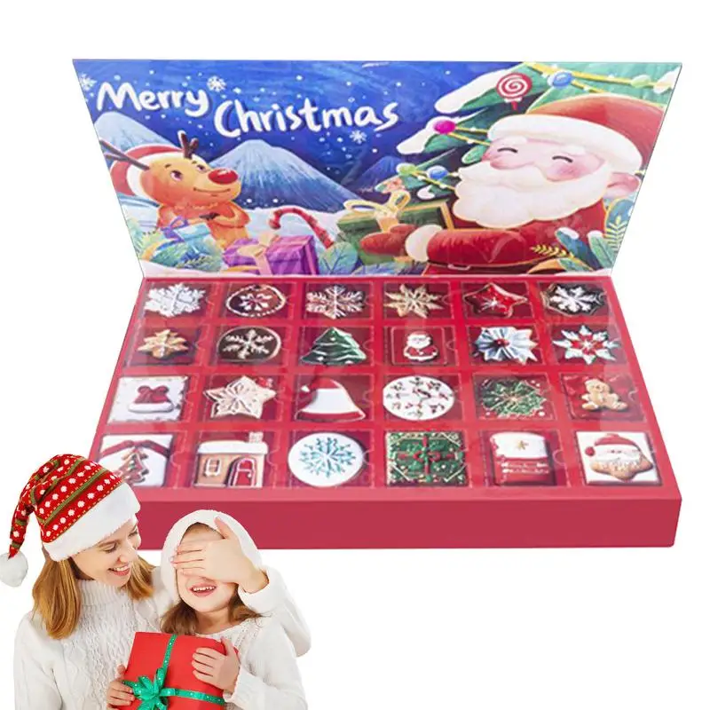 Christmas Countdown Box Empty Box Christmas Advent Calendar Fillable Decorative Boxes Holiday Supplies For Kids Adults