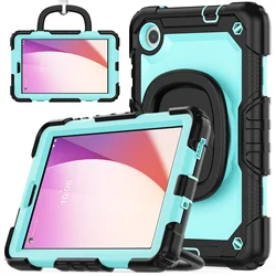 Enhanced Protective Tablet Case with 360° Rotatable Turntable & Kickstand, Heavy Duty for M8 4rd Gen 8 inch (Sky Blue PC)