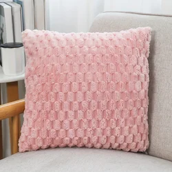 Luxurious Double - Sided Faux Fur Pillow Covers - Set of 2, Soft & Fluffy, Machine Washable, Perfect for Living Room and Bedroom Decor (Pink)