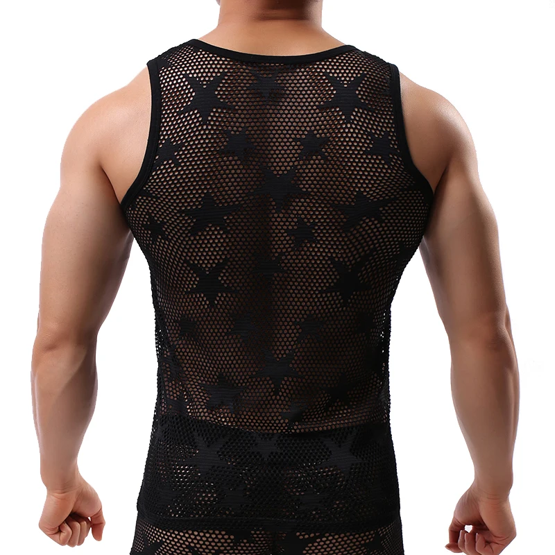 Men's Breathable Mesh Tank Top | Sleeveless Bodybuilding Shirt | Men's Fitness Vest mens mesh see thru underwear