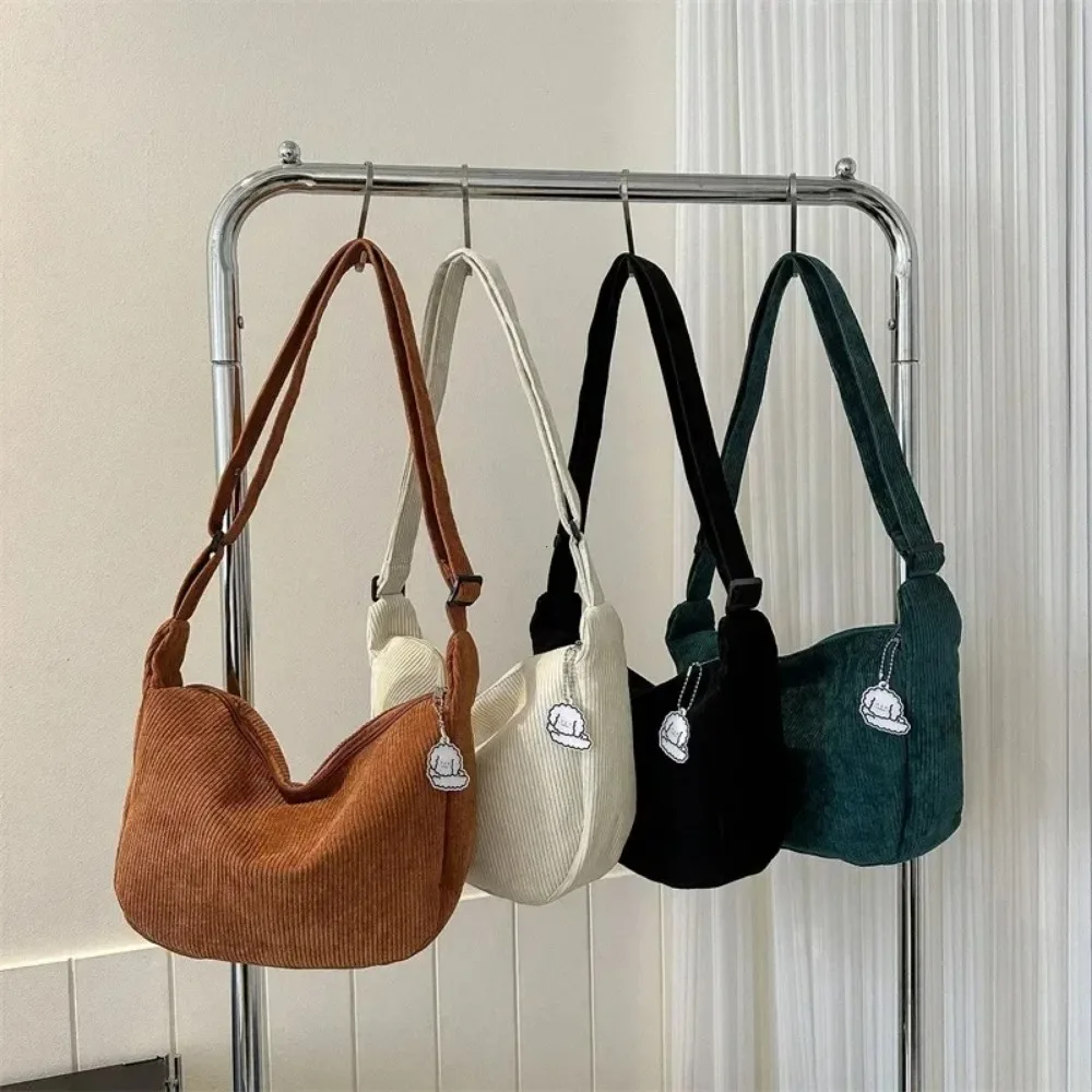 Corduroy Crossbody Bags for Women Ladies Large Capacity Shoulder Bag Fashion Purse and Handbags Solid Color Women Messenger Bag women handbags,crossbody bags