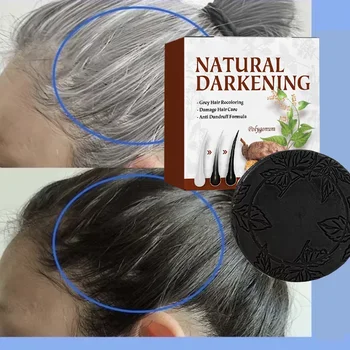 Assassino per capelli bianchi, sapone shampoo Polygonum Multiflorum, rimuove i capelli grigi e ripristinano il colore naturale dei capelli in 7 giorni