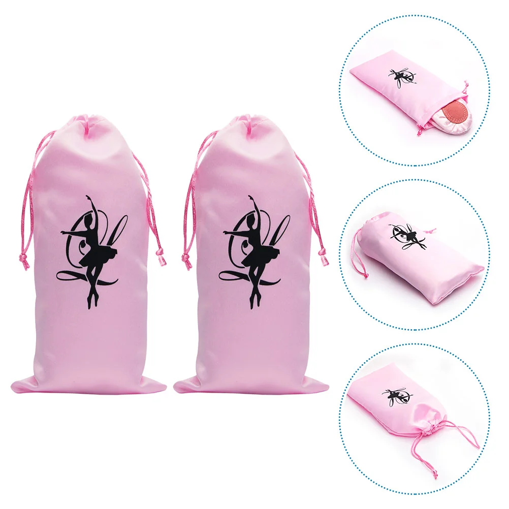 

2Pcs Dance Shoe Bags Drawstring Ballet Shoes Bag Portable Dance Shoe Storage Bag