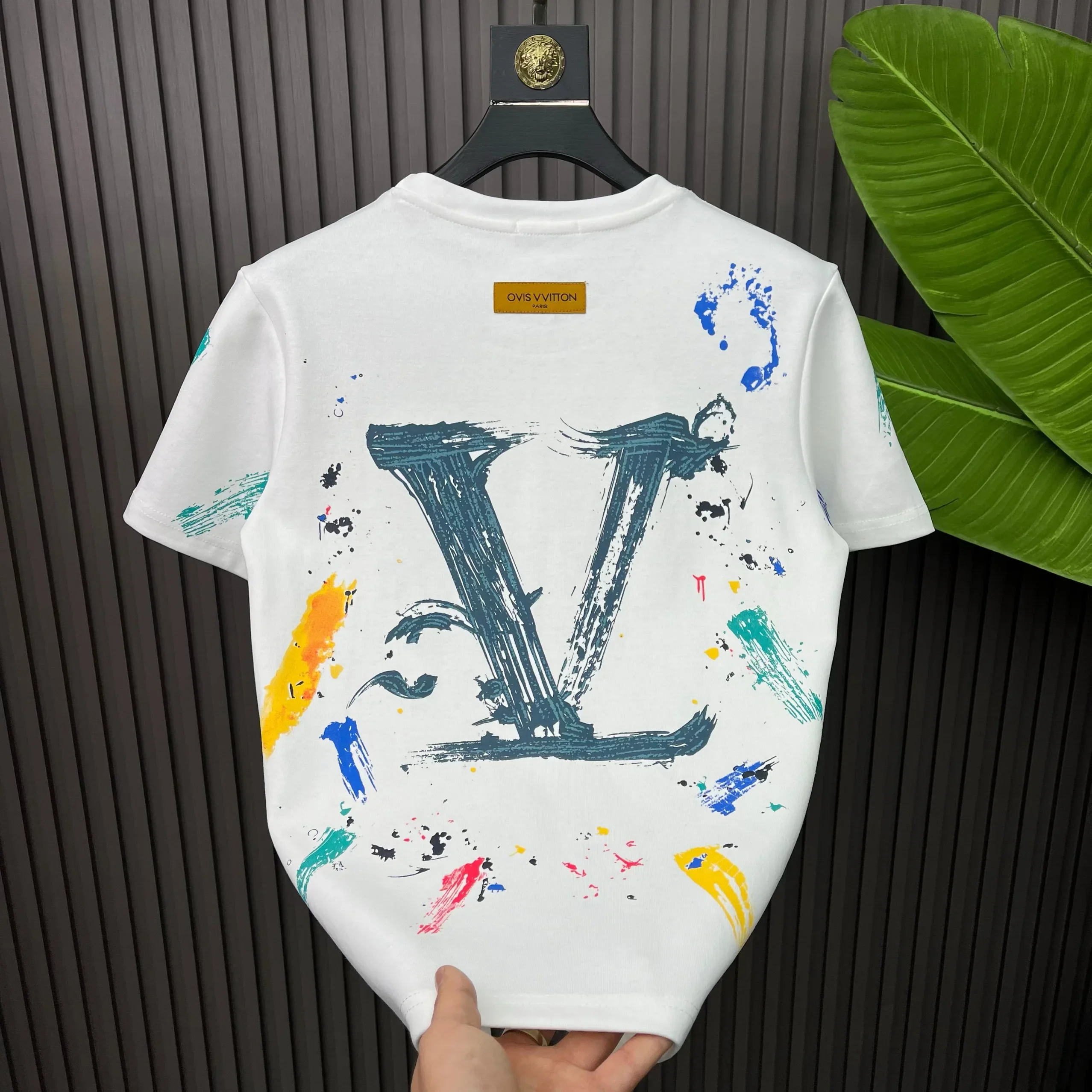 French Brand L Spring and Summer New Painted Printing Daily Commuting Sports Men and Women The Same T-shirt